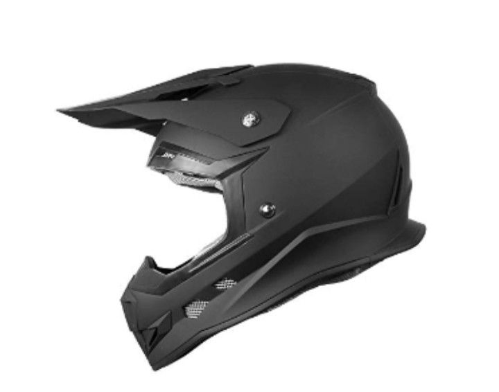 2907 GLX GX23 Dirt Bike/Motocross Helmet Matte Black, Medium DOT