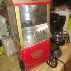 Table Top Popcorn Machine And Individual Size Coffee Makers All For $25.00