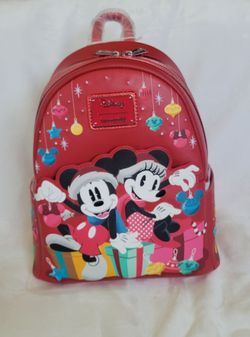 Loungefly Disney Mickey and Minnie ornaments Christmas backpack