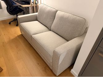 LIKE NEW Costco Rosie Fabric Sleeper Sofa + Memory Foam Mattress