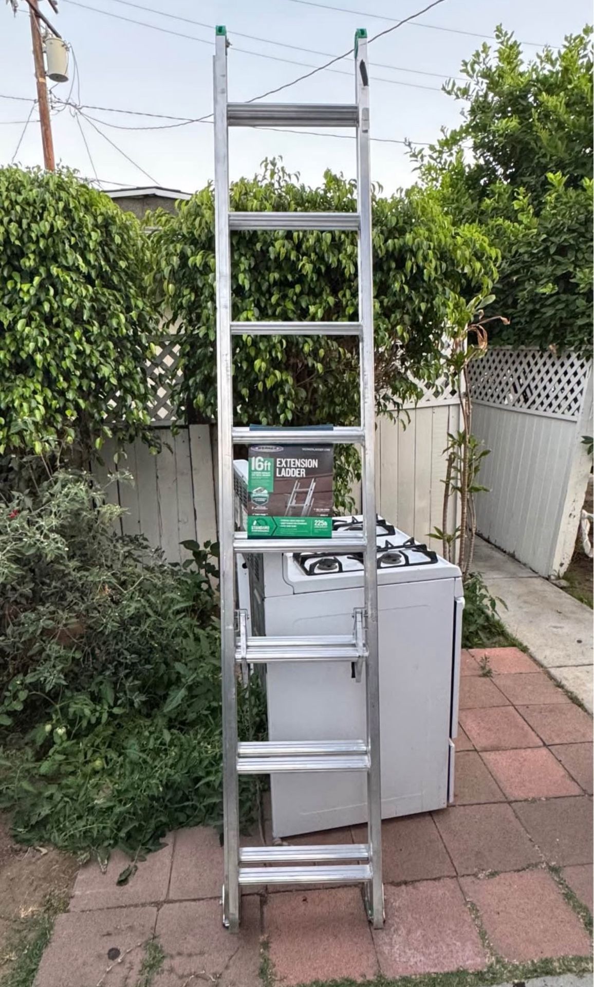 Ladder 16 feet extension aluminum