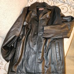 Vintage Men's Car Coat Leather Jacket
