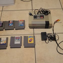 Nintendo Entertainment System NES 1 Controller 6 Games