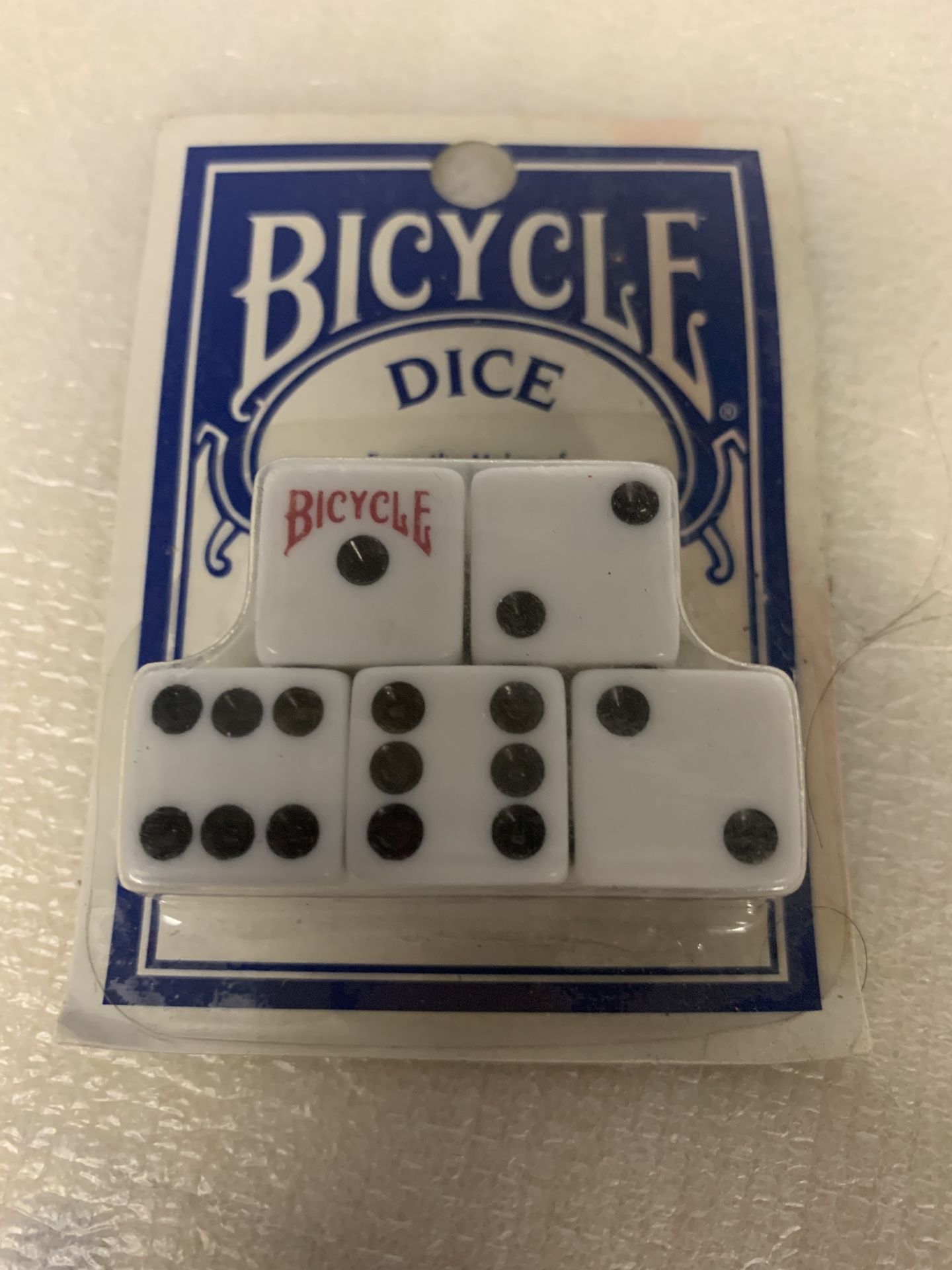 Bicycle Brand Six Sided Dice - Set of 5 - New in Sealed Package