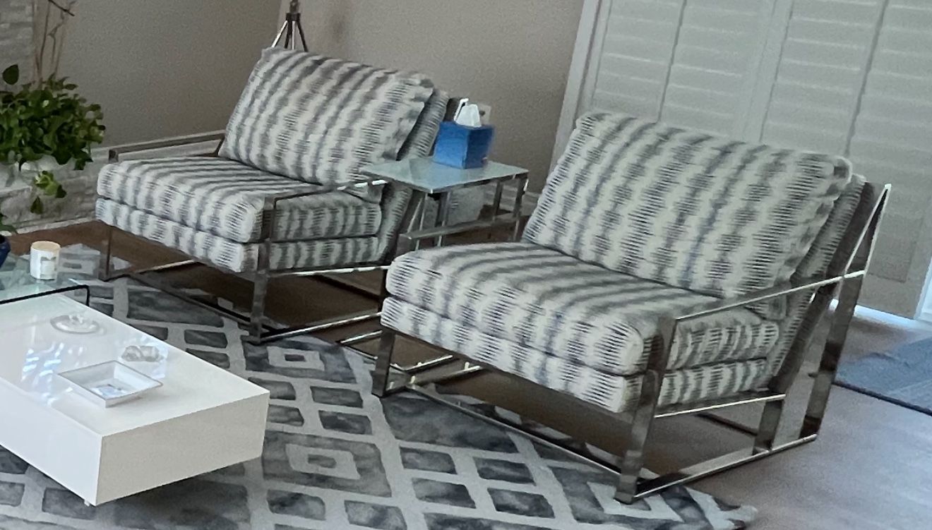 Modern Chrome Living Room Chairs