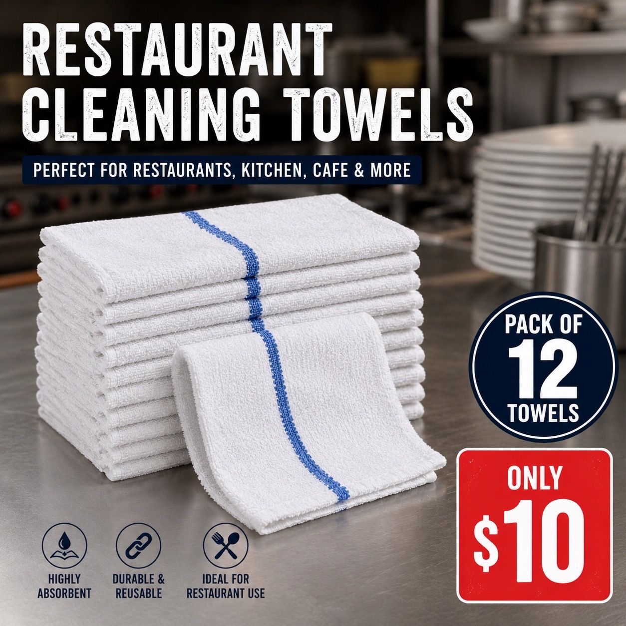 Barmop Towel for Restaurant | Cafes