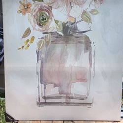 Set Of 2 Flower In Vase Canvas Print 