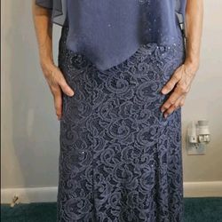 David's Bridal Mother of the Bride NWT Wedgewood Blue Stock Size 6 Unaltered