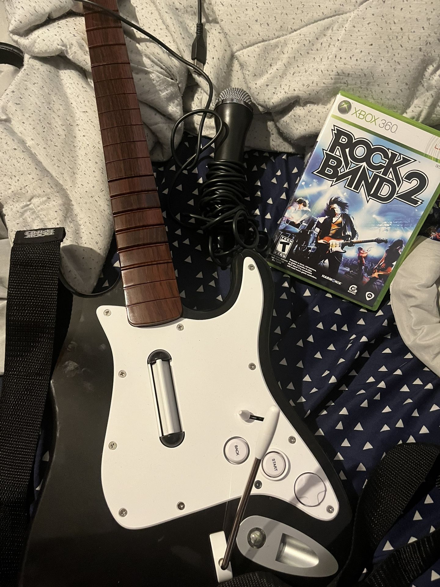 guitar and microphone and game