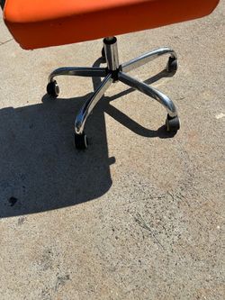 Orange Office Chair with Chrome Base