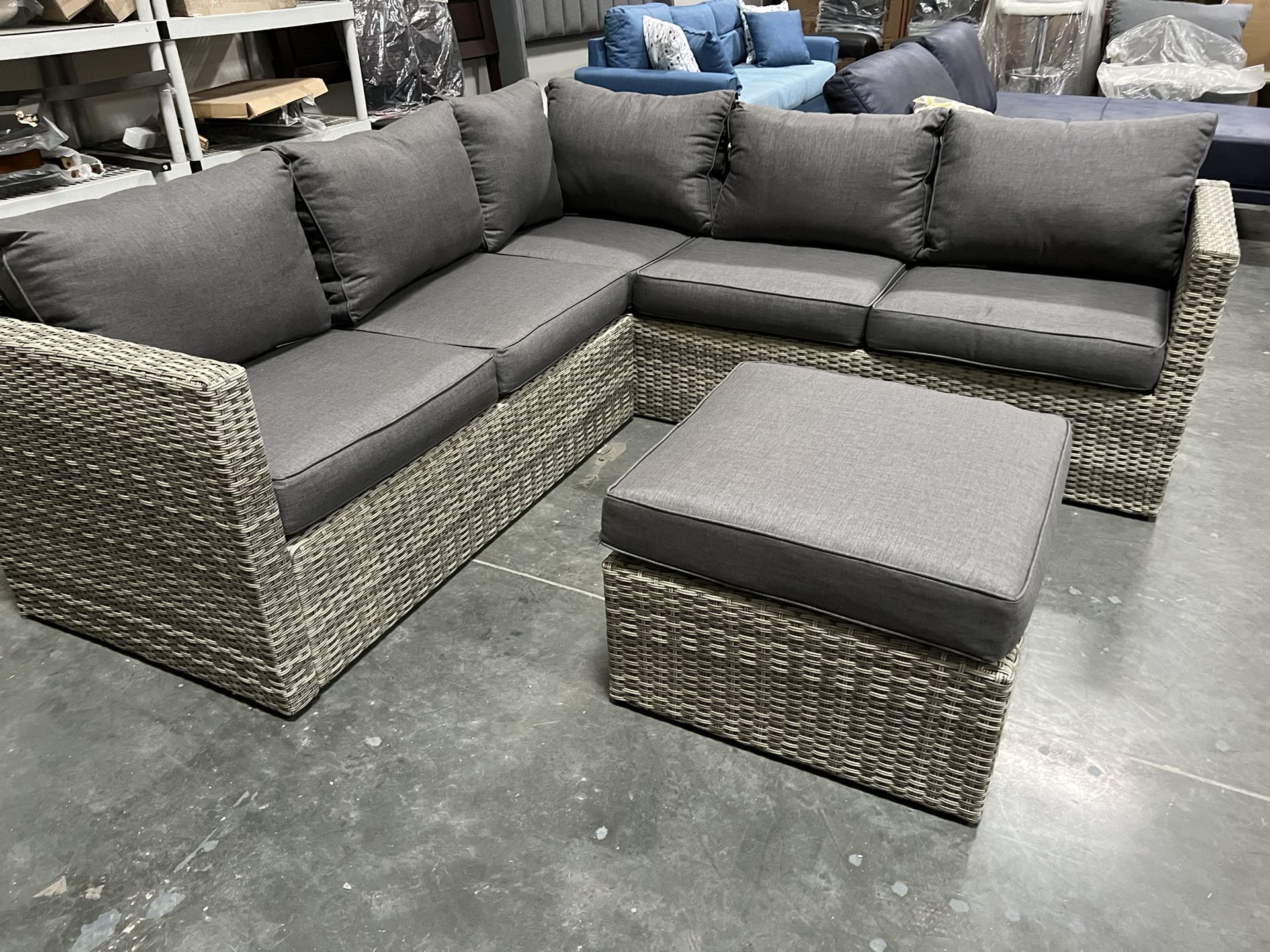 New! Patio Furniture, Patio Sectional, Wicker sofa, Resin Wicker Sofa, Patio Set, Outdoor Furniture, Outdoor Sofa, Patio Couch, Patio Chairs 