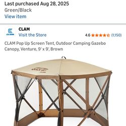 9 x 9 clam tent