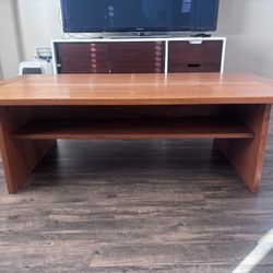 Solid Wood Coffee Table With Lower Shelf