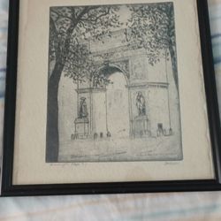 Antique artwork Washington arch