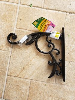 Vigoro Decorative Scroll Plant Bracket Metal Black Multiple Available