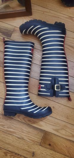 Rare British striper Joules rain boots