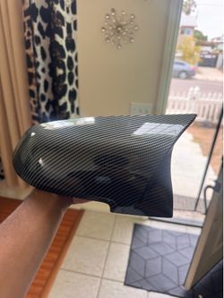 2x Carbon fiber side view mirrors cover BMW M3 style