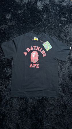 BAPE College Ape Head T-Shirt – Black / Red Camo