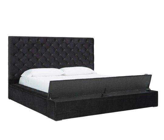 Lindenfield King Black Storage Bed