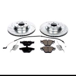  07-09 BMW 335i-x Front Power Stop (k3015) Brake Pads And Rotors 