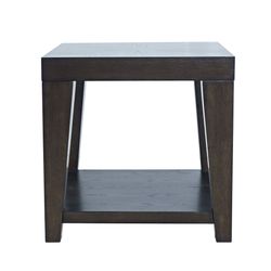 Laurel Espresso Creek Castered Leg End Table