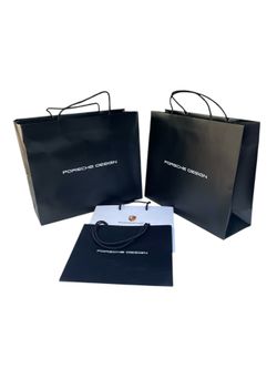 Porsche Design 4 Empty Designer Gift Shopping Bags