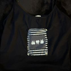 emo small patched up shirt 