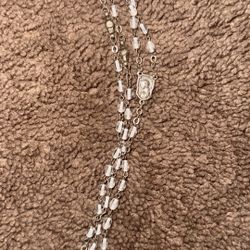 Vintage Italy Silver Rosary 