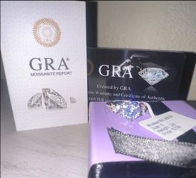 GRA Certified Moissanite Ring Size 6
