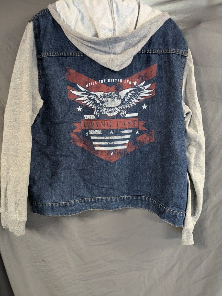 Men's H Denim Jacket /Coat Hoodie XL,46-48