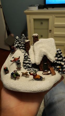Christmas house with lights