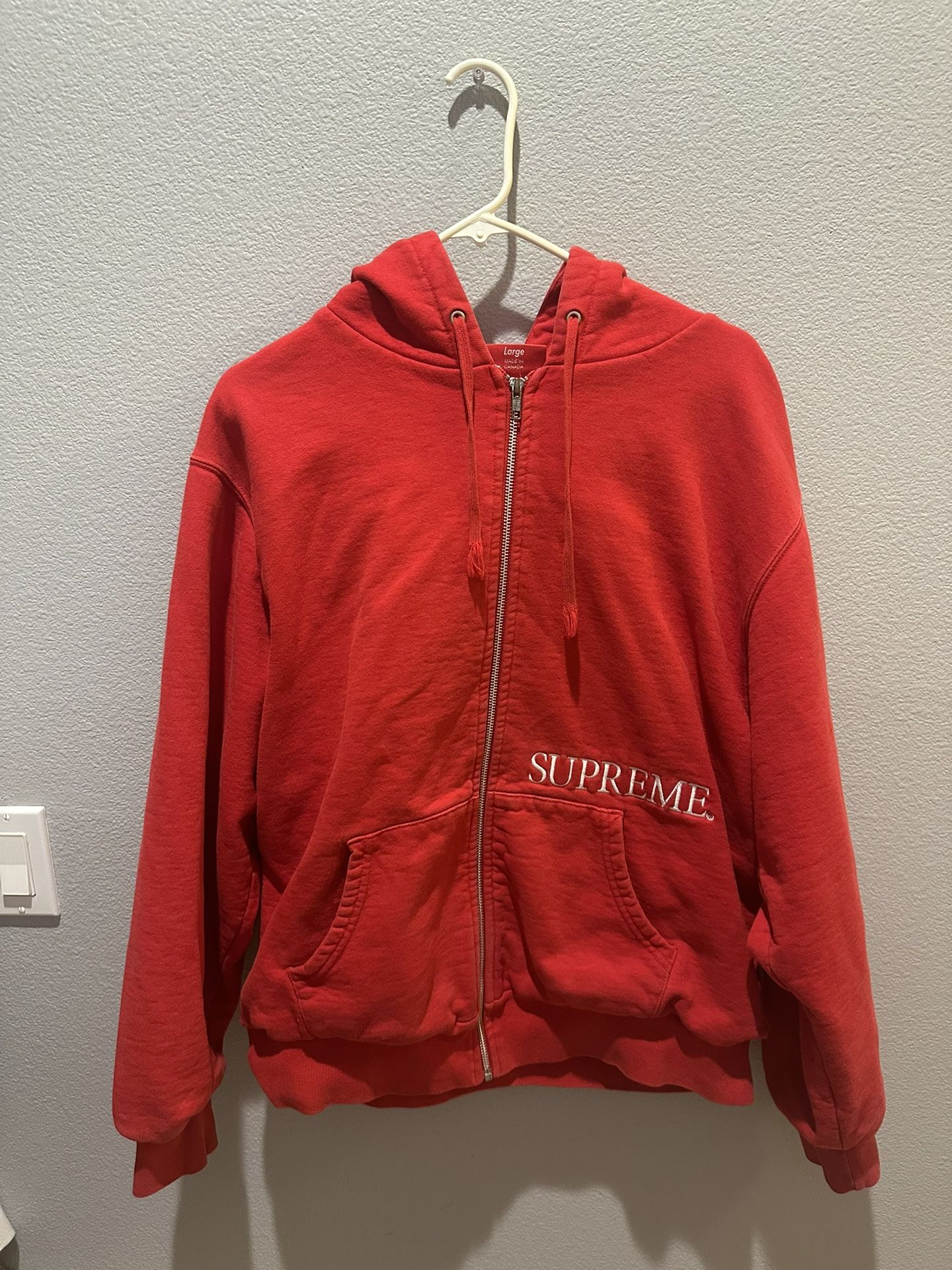 Red supreme heavyweight jacket