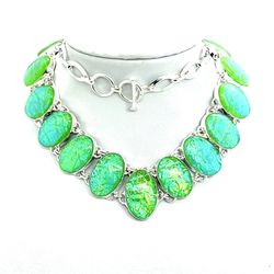  Ew Opal Silver Collar Necklace