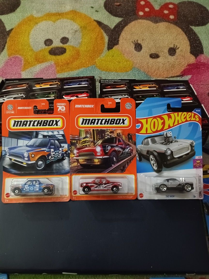 The Nash, (2) Push & Puller (3) Fantasy Car Bundle Of 1:64 Scale Hot Wheels/MATCHBOX 🔥