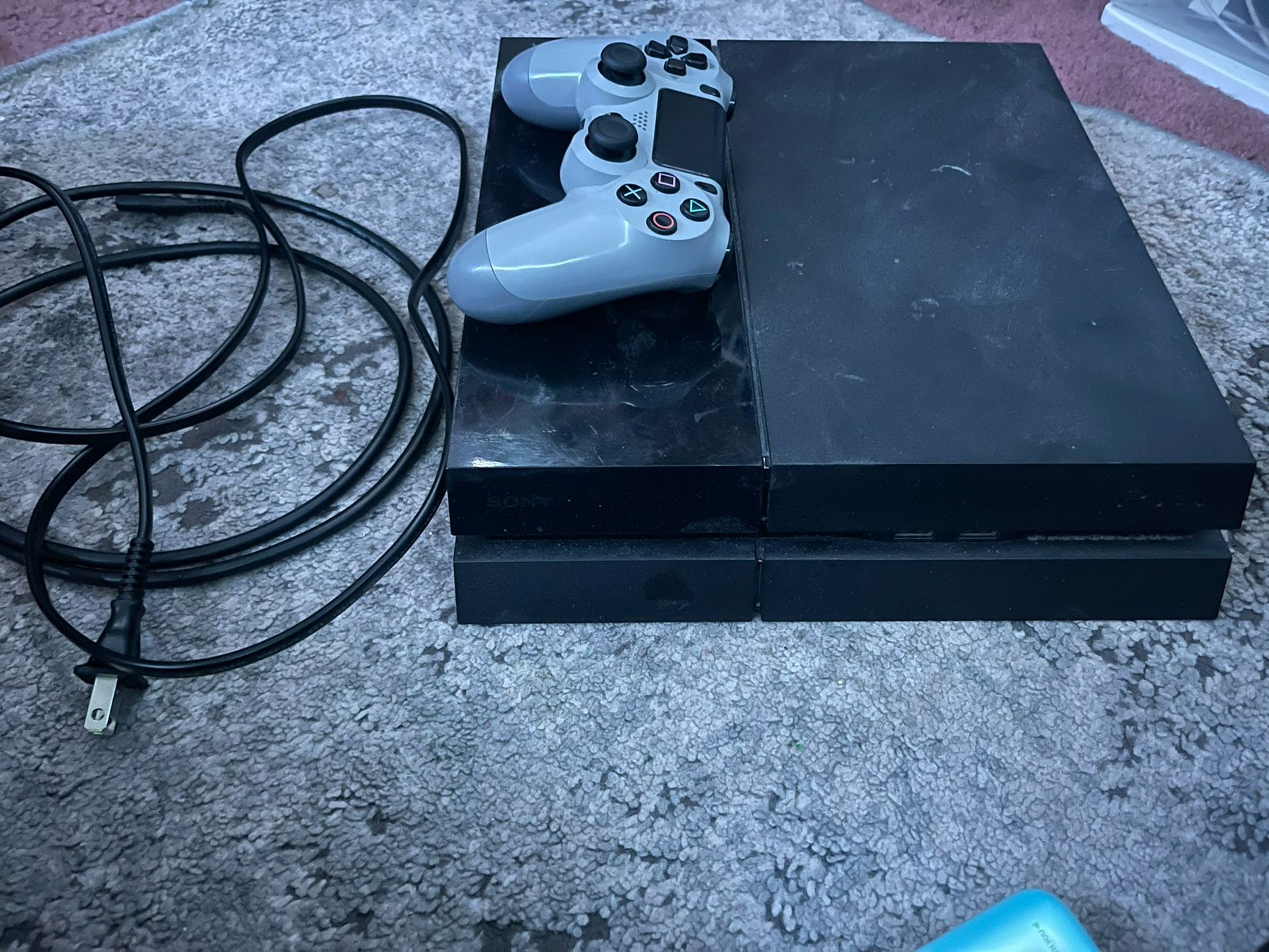 PS4 with controller