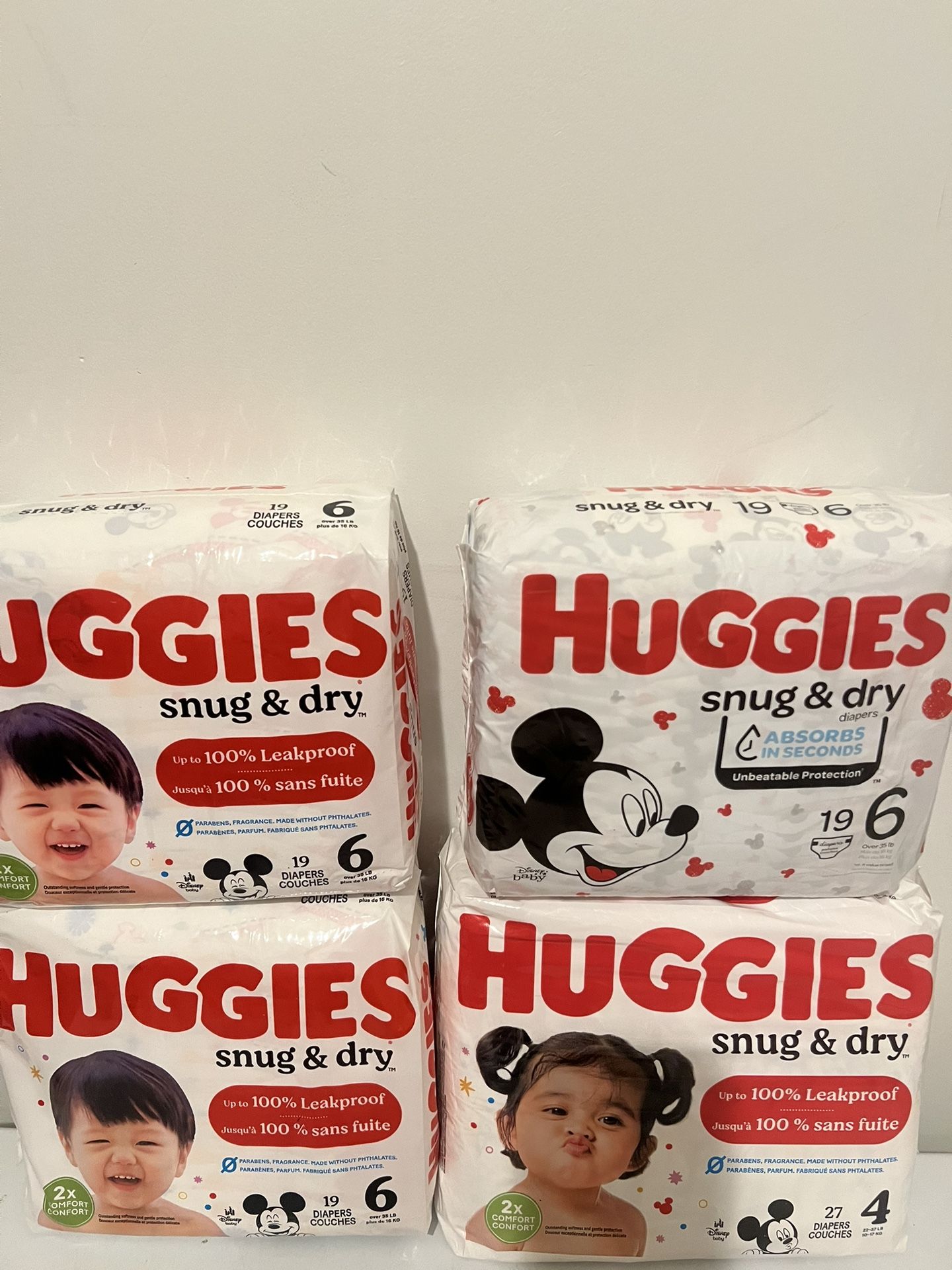 Huggies 6 And 4 Snug And Dry $8 Each