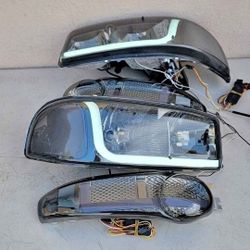 01-06 Gmc Sierra Yukon Denali LED DRL Headlights Luces Micas Calaveras Faros Faroles Focos