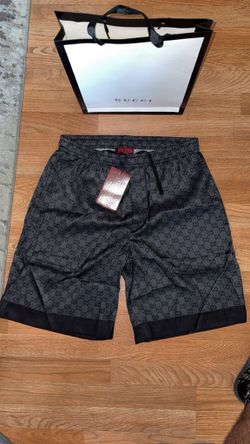 Gg Gray Monogram Short 