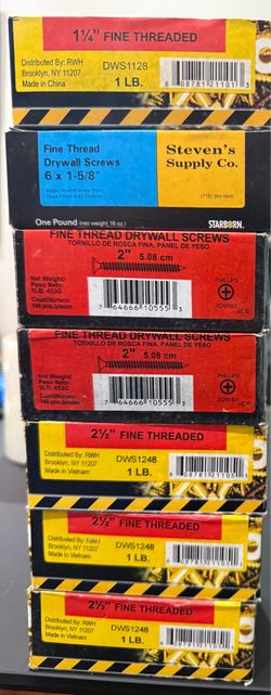 7 Lbs Fine Drywall Screws NEW