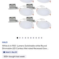 Recessed 6” halo Lights Sold By The Box 