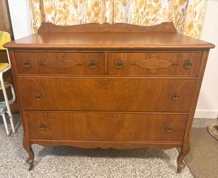Vintage Walnut Dresser Chest of Drawers Solid Wood Dovetail