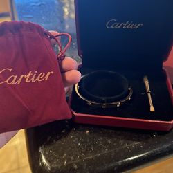 Love bracelet with diamonds rose gold