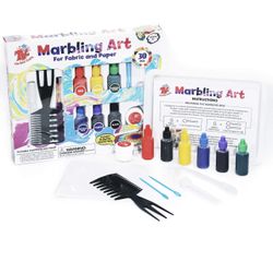 The Best Crafts Marbling Art Paint Kit, 6 Bottles Marbling Inks(19ml Each)