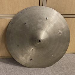 Vintage Krut 16" Thin Crash Cymbal With Removable Rivets Made In England!