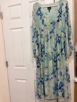 Adrianna Papell Floral Midi Dress