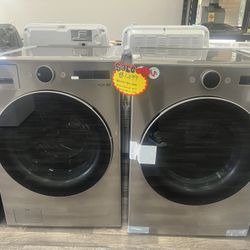 Stackable Washer & Gas Dryer Set With  and TurboWash360. Was$2699 Now$1499