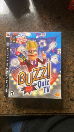 Buzz Quiz TV (Sony PlayStation 3, 2008) with 4 Wireless buzzers New