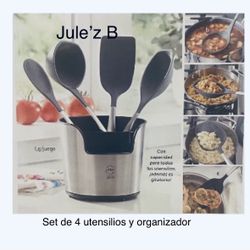 Set De 4 Utensilios Y Organizador Nuevos En Sus Cajas 