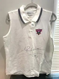 ALICE COOPER MTX CELEBRITY AM SIGNED SLEEVELESS SHIRT 2006 IZOD CLUB LARGE