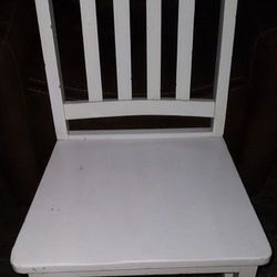 Sturdy White Wooden Chair